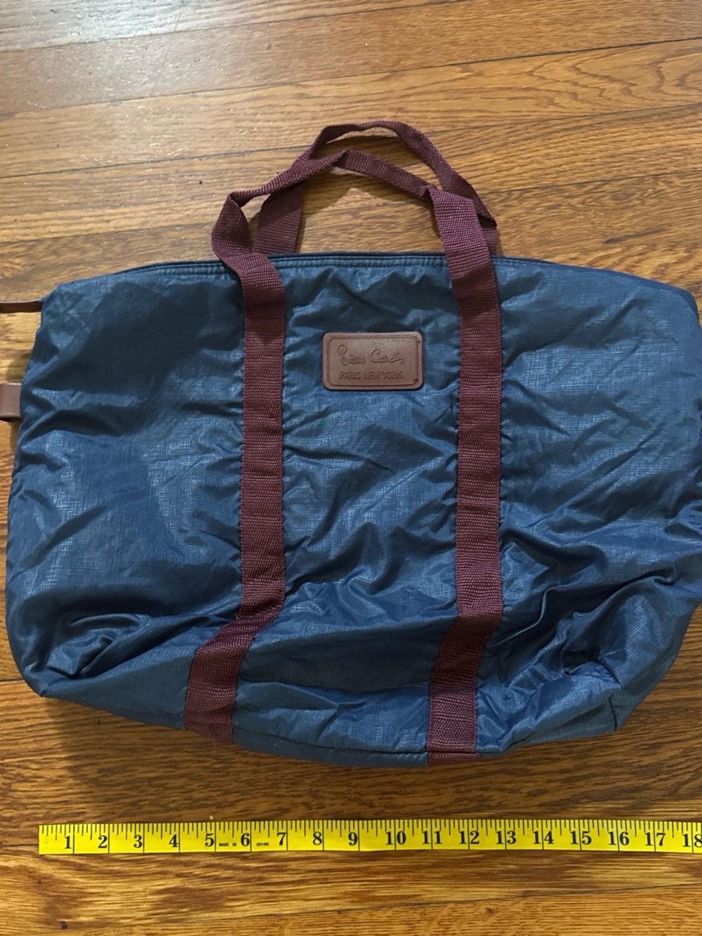vintage Pierre Cardin nylon travel duffel bag